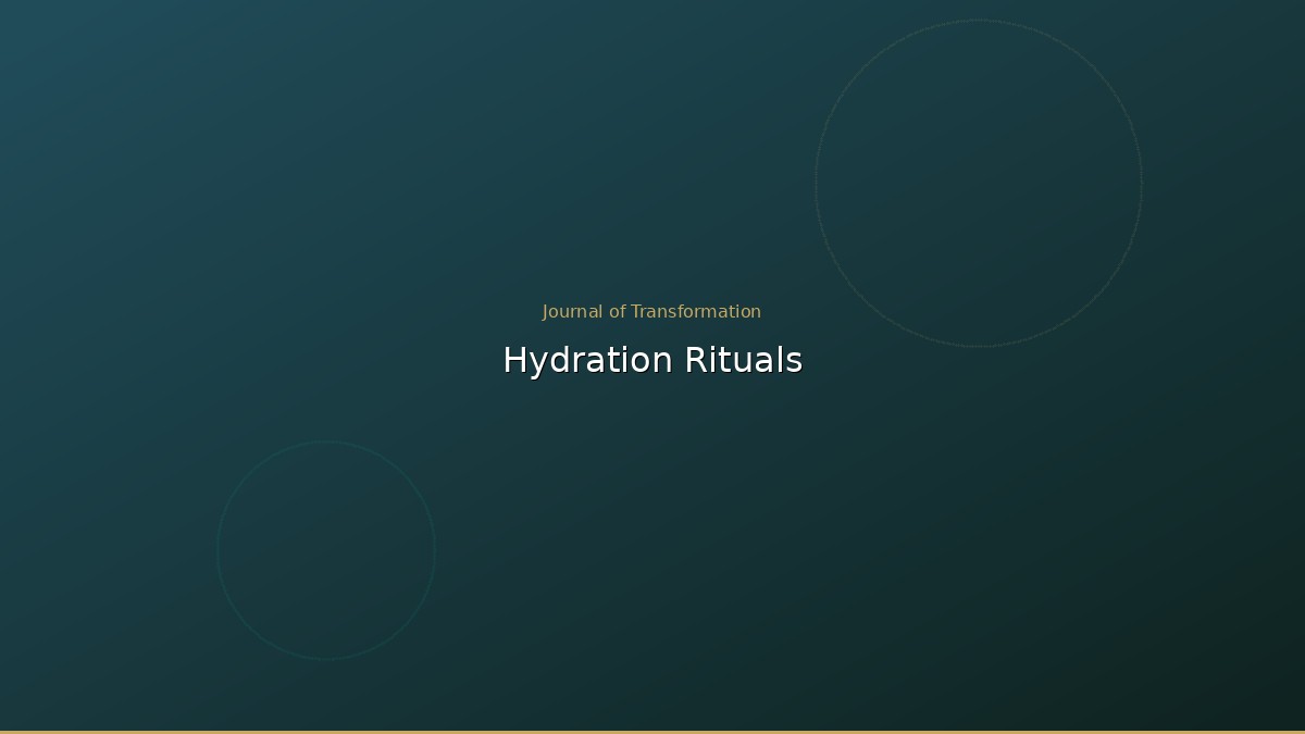 Daily Hydration Rituals for Glowing Skin